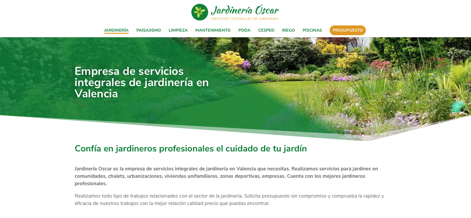 Jardinería en Valencia Oscar